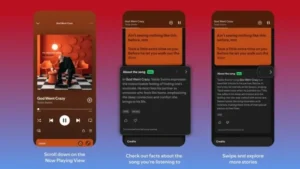 صورة توضح ميزة "حول الأغنية" المقبلة (صورة من سبوتيفاي)